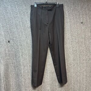 Zanella for Neiman Marcus Black w/ Purple Pinstripe Trousers